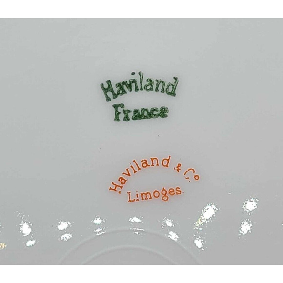 Antique Haviland Limoges Schleiger Pattern 9.75" Dinner Plate Set of 4 - MINT! - Picture 2 of 8